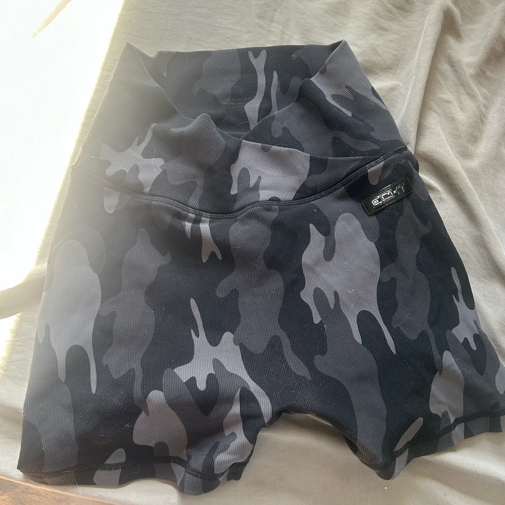 Black and Gray Camouflage V Shape Shorts
